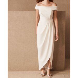 BHLDN Thompson White Dress Off Shoulder